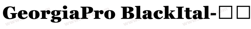 GeorgiaPro BlackItal字体转换